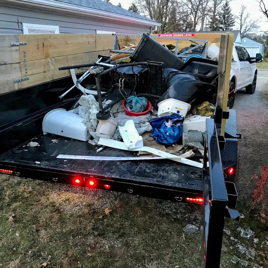Roll-off dumpster delivered to a residential driveway in Grove City